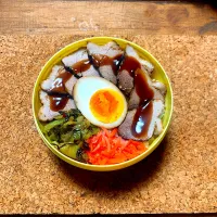 【お弁当】猪肉のチャーシュー丼|ぽりんさんさん