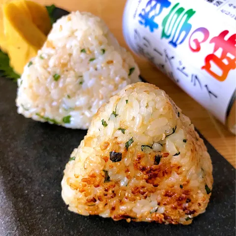 「料亭の味 フリーズドライ 備蓄用顆粒みそ」を使ってみたSnapdishの料理・レシピ写真:混ぜこみ味噌焼きおにぎり