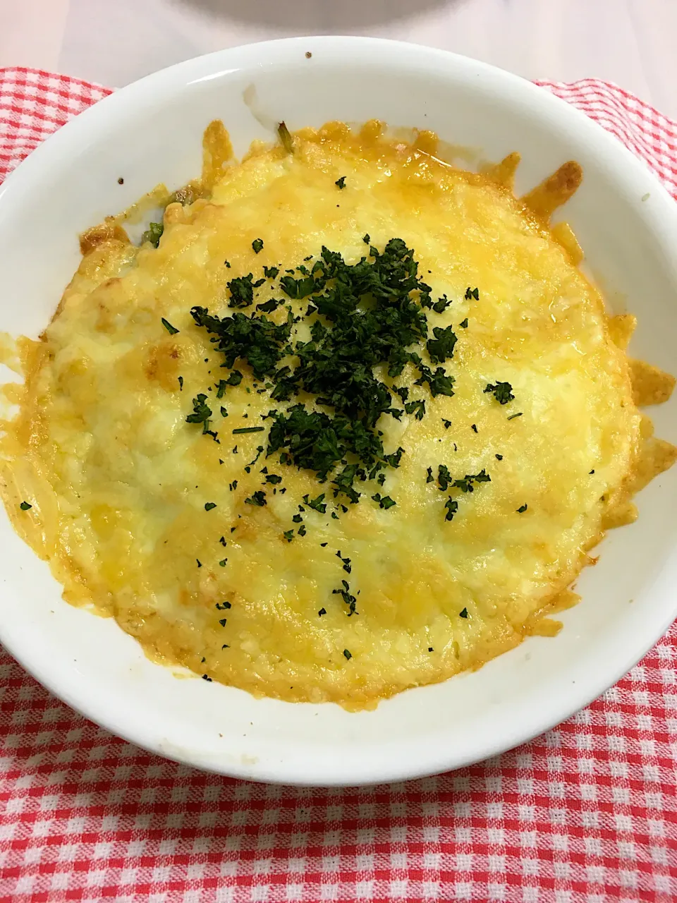 チキンとほうれん草のチーズグラタン|ももさん