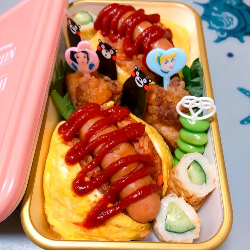 ホットドッグ風オムライス弁当💕|🌺おじゅり🌴さん