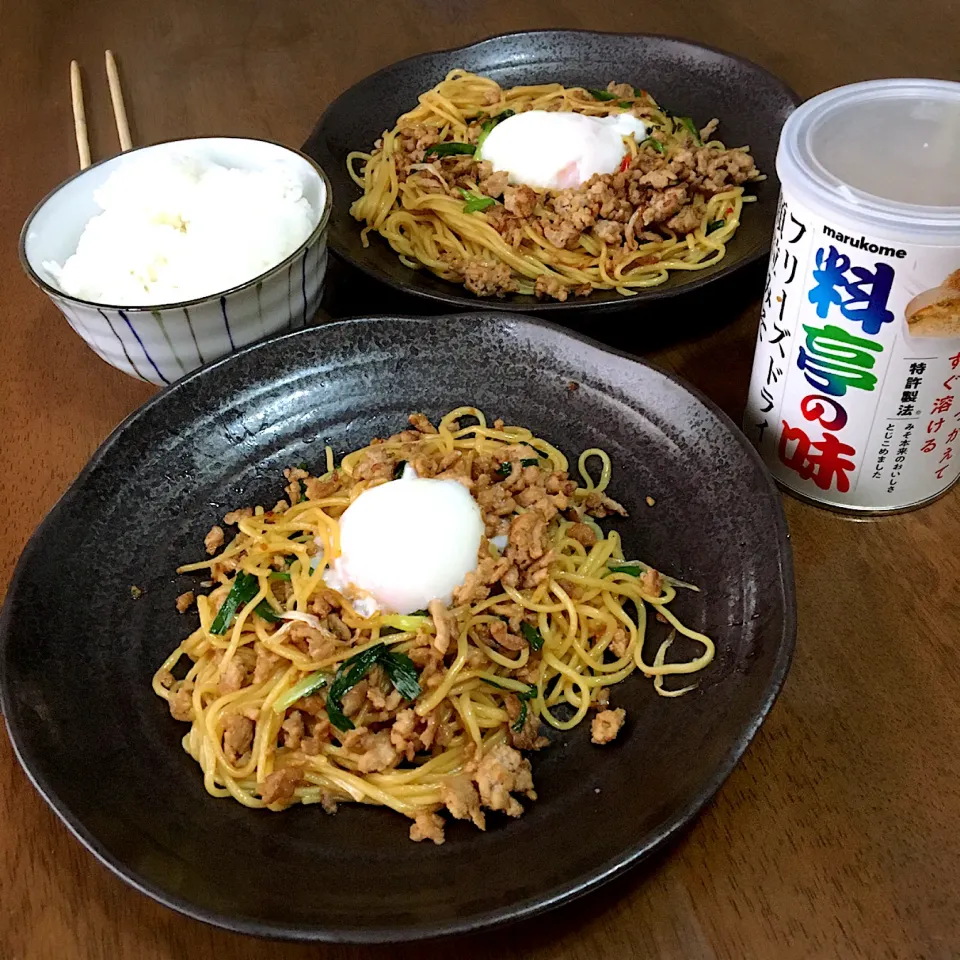 顆粒みそで肉味噌焼きそば|あっつさん