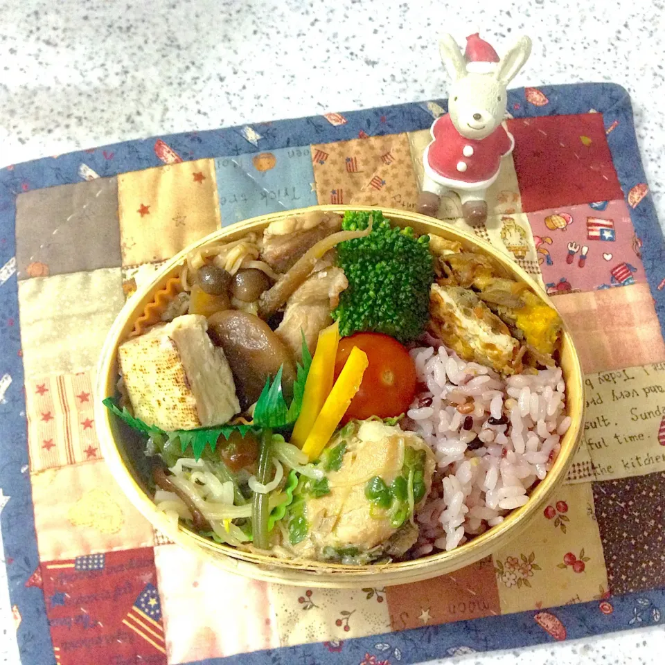 Snapdishの料理写真:今日のお弁当😊 #わっぱ弁当  #夫弁当  #地味弁当|naonaomimichanさん