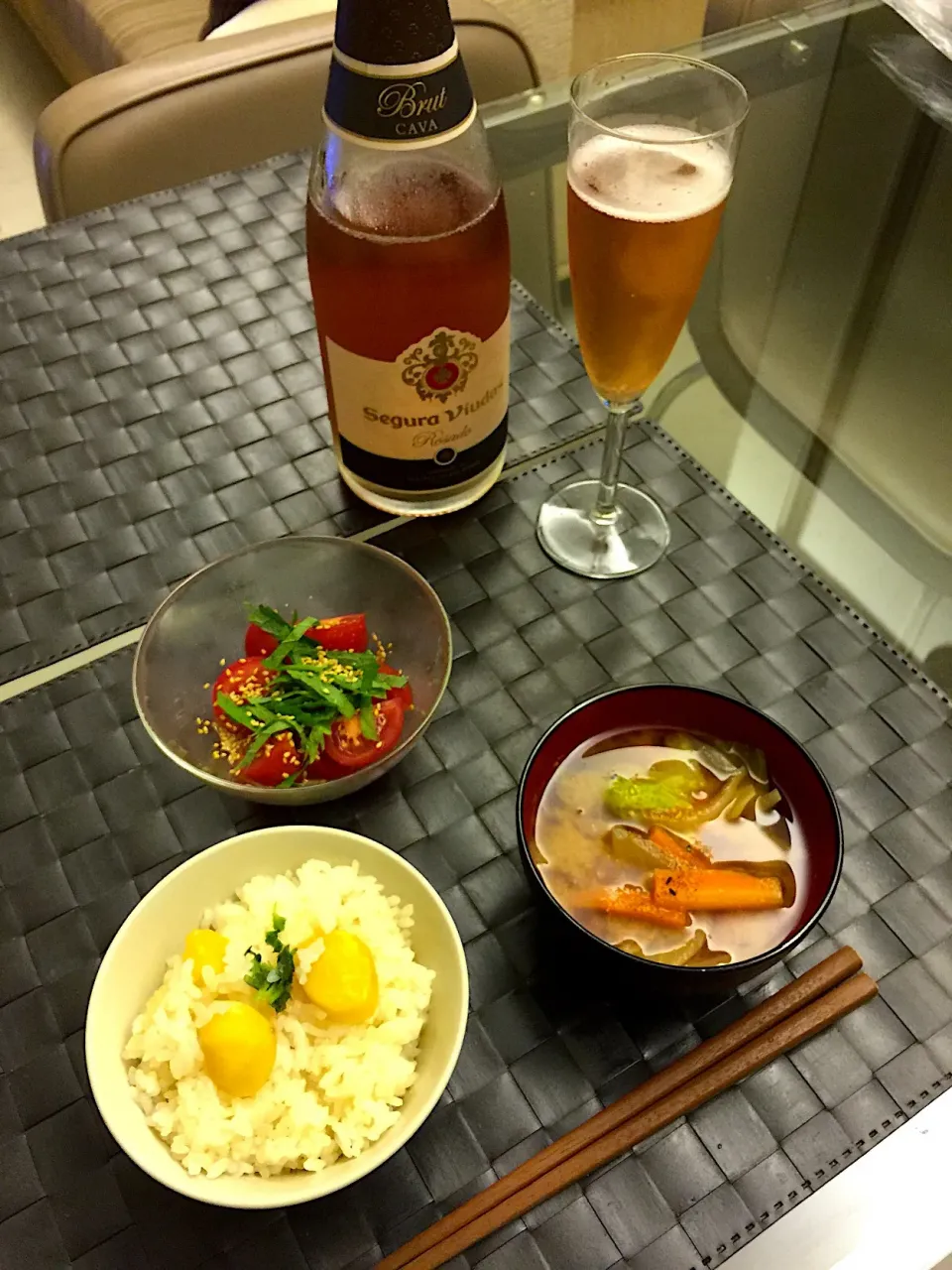 栗ご飯をロゼのカヴァで🥂|ミイさん