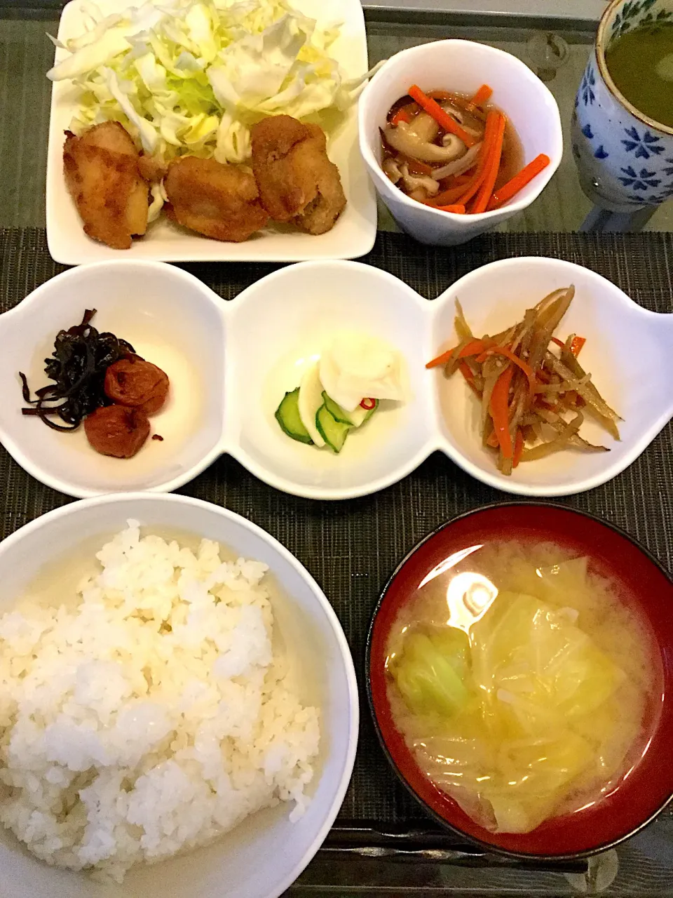 Snapdishの料理写真:男前美容師の手作り朝ごはん2019年12月18日 鳥の唐揚げ∠( `°∀°)／|Booパパさん