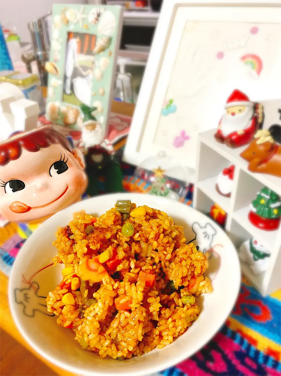 炊飯器にお任せ♡変わり種ジャンバラヤ。|ぽき。さん