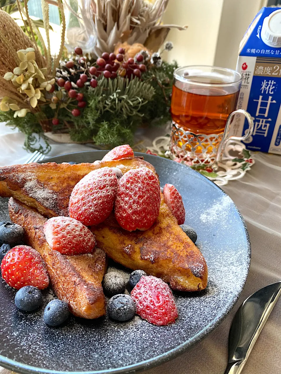 Snapdishの料理写真:麹甘酒を使ったフレンチトースト🎄|まあさん