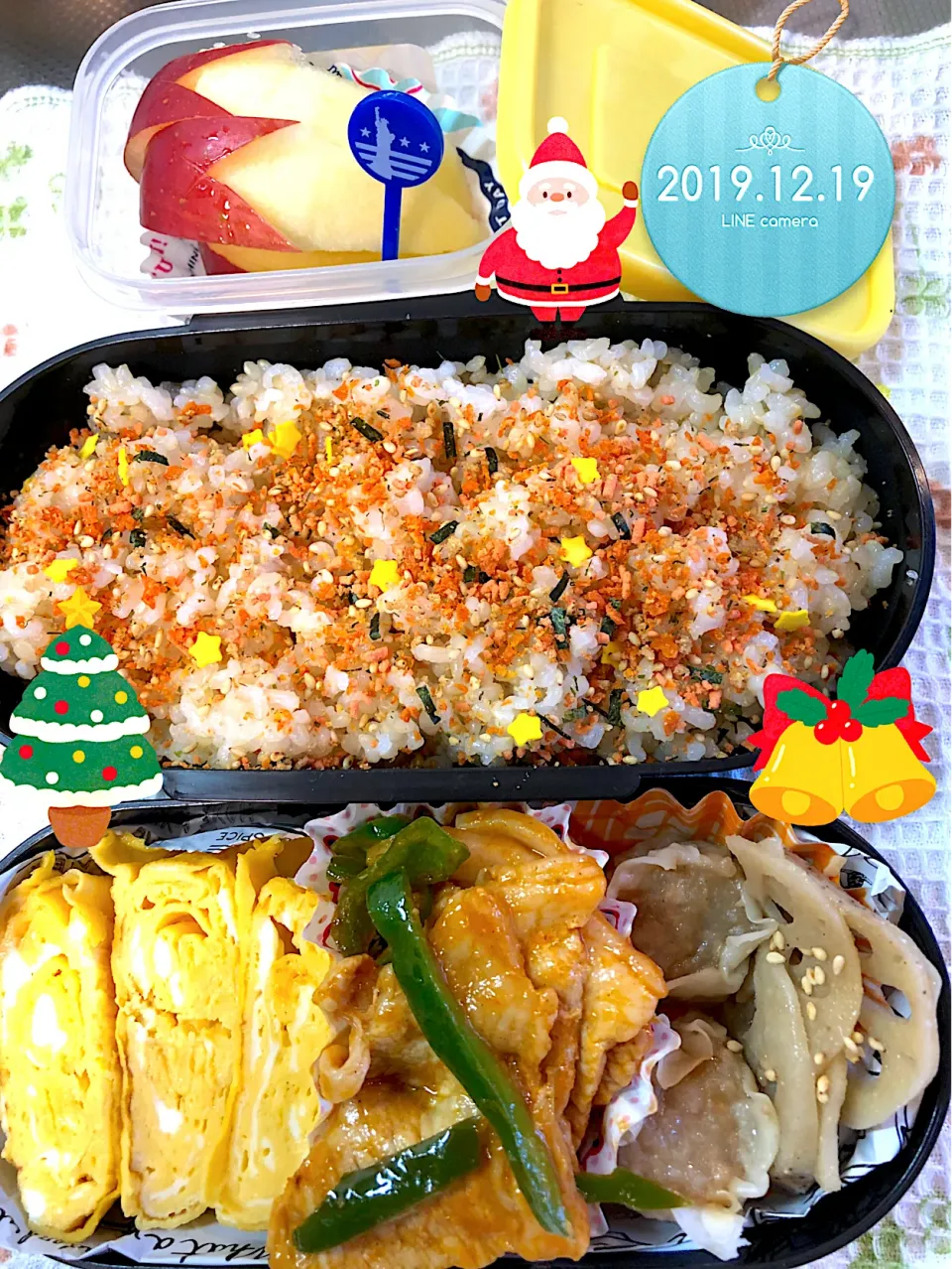 豚肉ケチャカレー味🎄息子弁当|harutomomamaさん