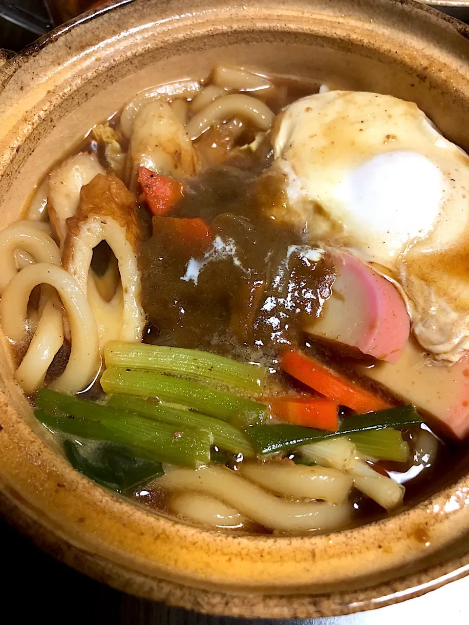 Snapdishの料理写真:カレー煮込みうどん|Rie Kobayashiさん