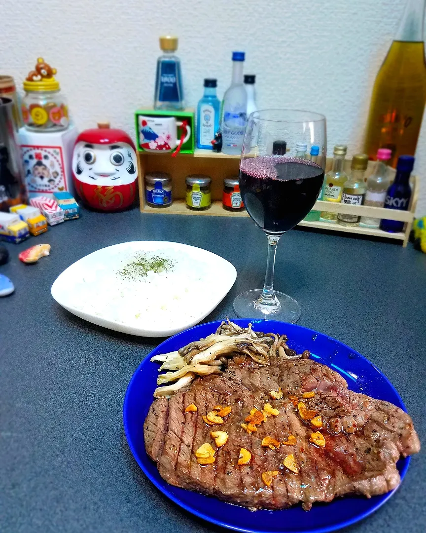 Snapdishの料理写真:ステーキをリベンジ😋|masaki .fさん