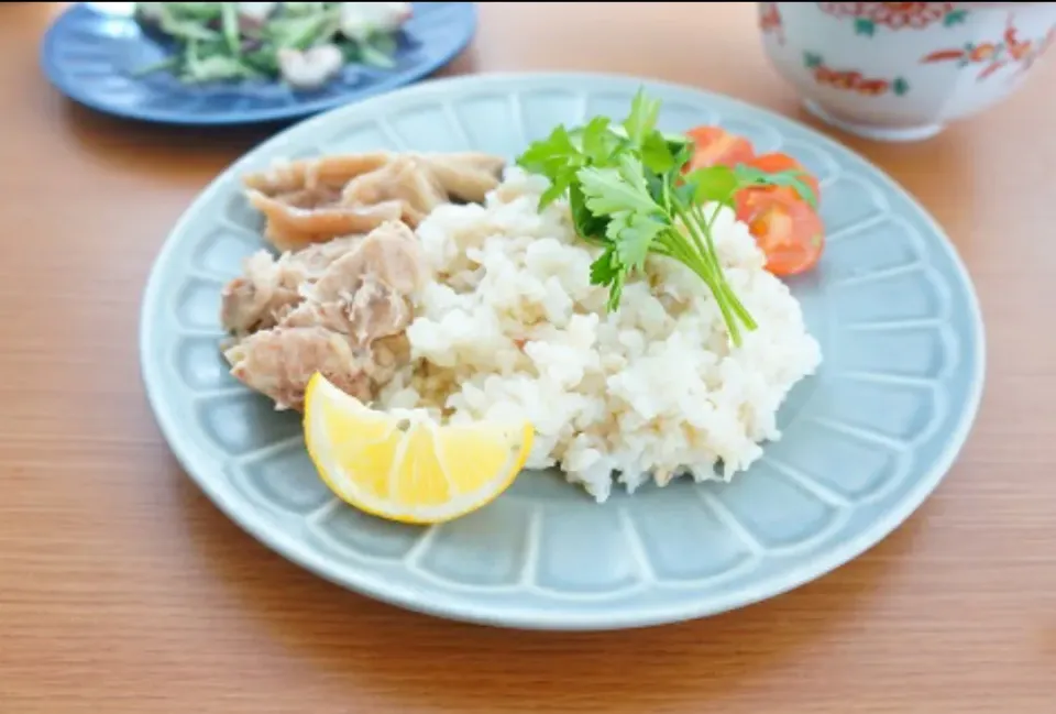 電子レンジで作る、海南鶏飯風|ちいさなしあわせキッチンさん