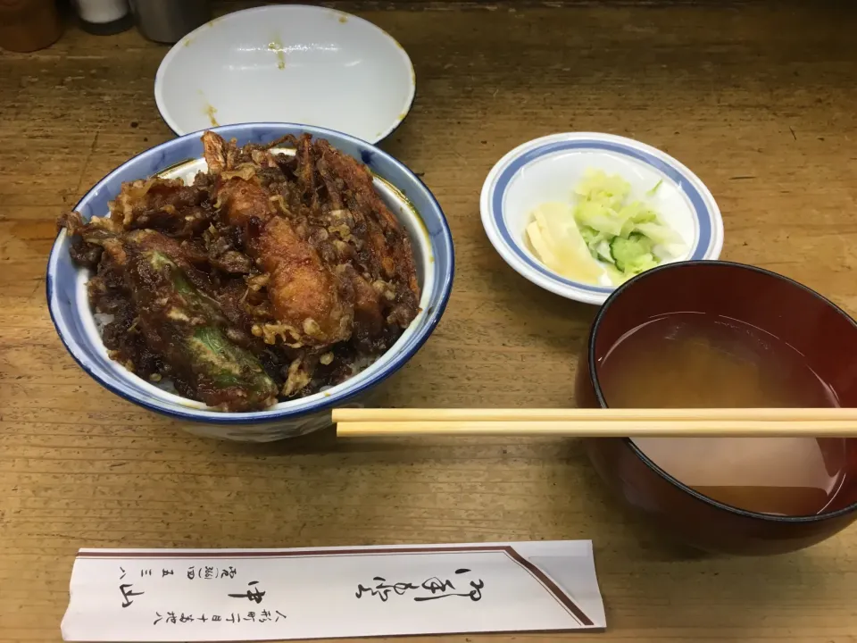 天丼 黒つゆ@人形町|にゃふてんさん