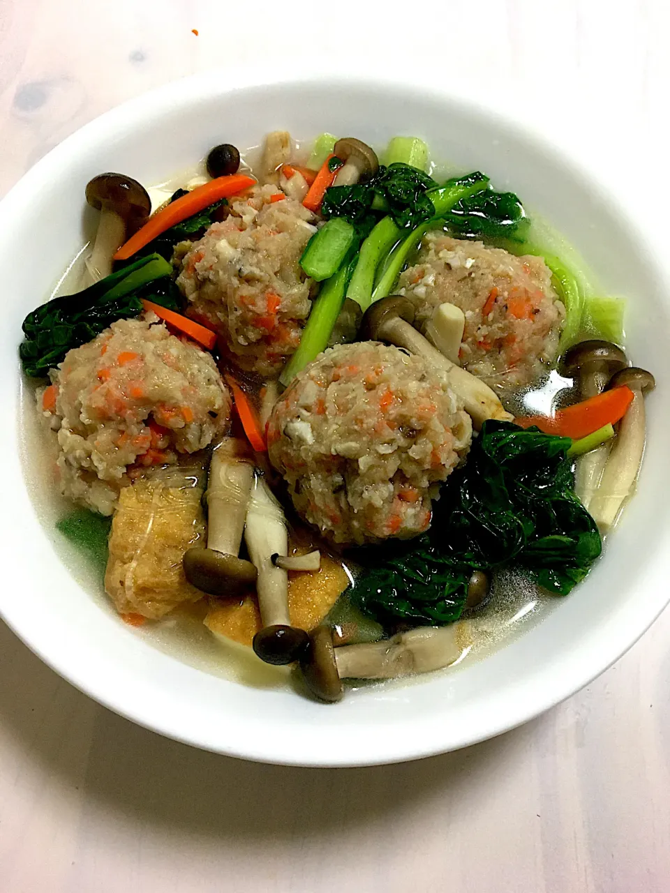 鶏団子と春雨の中華スープ煮|ももさん