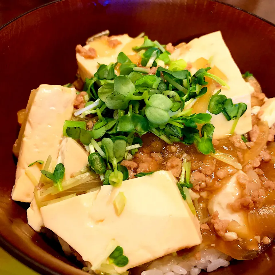 Snapdishの料理写真:肉豆腐丼🍲|みっこちゃんさん