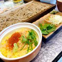 ゴルフ飯 鮭いくら丼と蕎麦