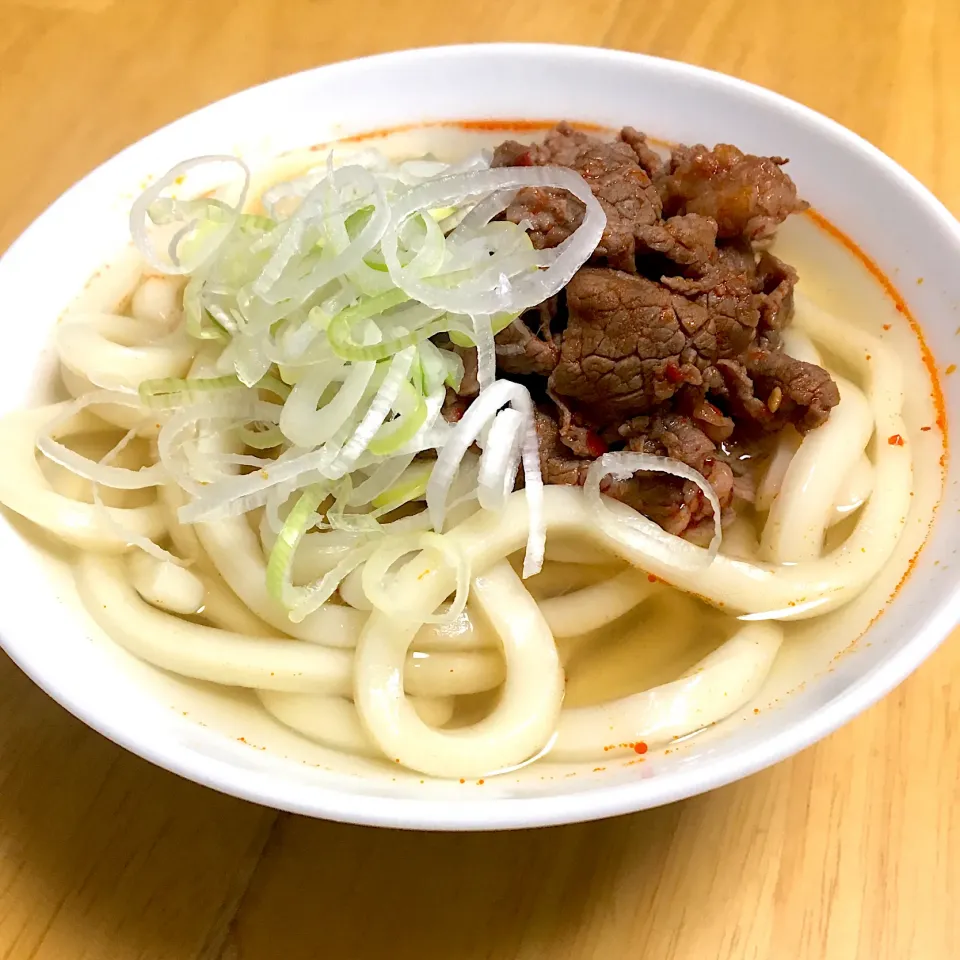 ピリ辛肉うどん|のんさん