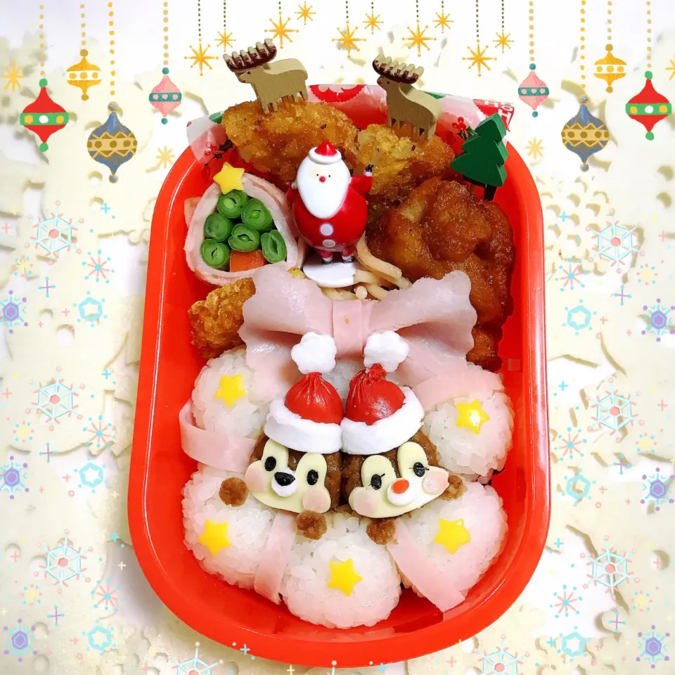 チップとデール リース クリスマス弁当|向日葵♡桜さん