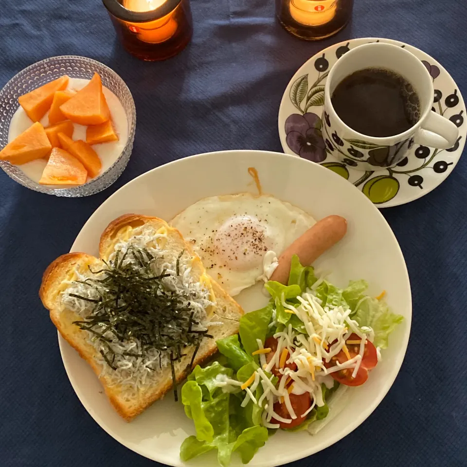 海苔シラストーストで土曜日の朝ごパン|gintanさん