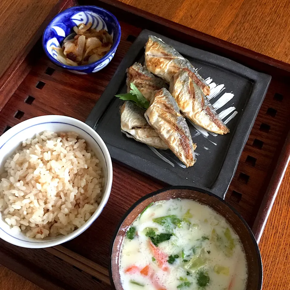 鯵の塩焼き定食風ランチ|Kさん