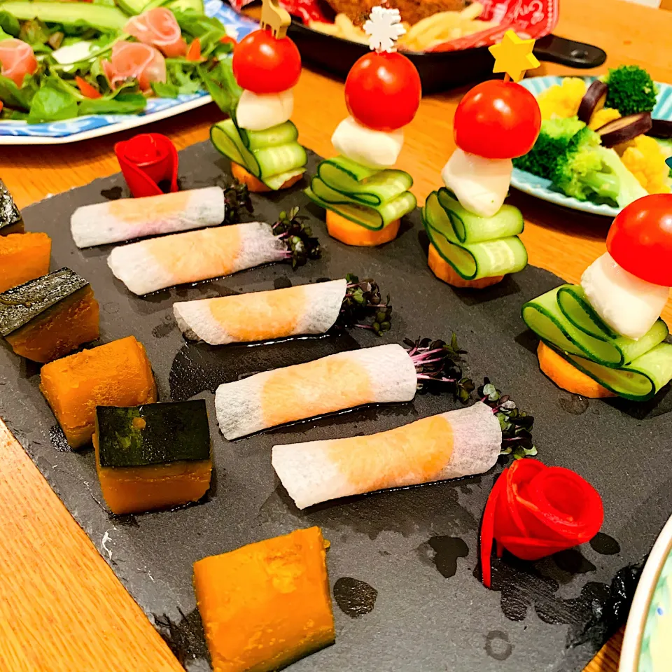 Snapdishの料理写真:クリスマスディナー🍽🎄|いちごさん