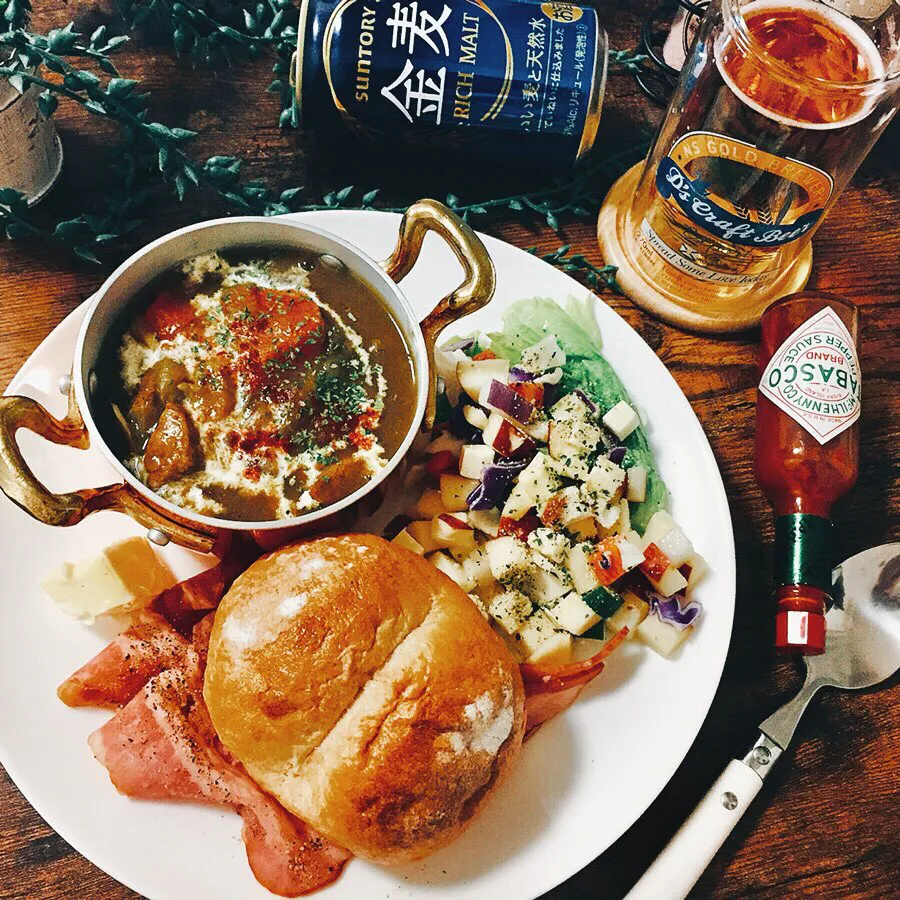 Snapdishの料理写真:カレーで家飲み|はるなさん