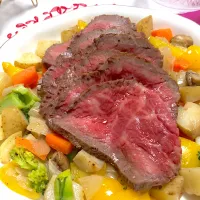 Snapdishの料理写真:フライパン一つで簡単ローストビーフ|SAMAさん