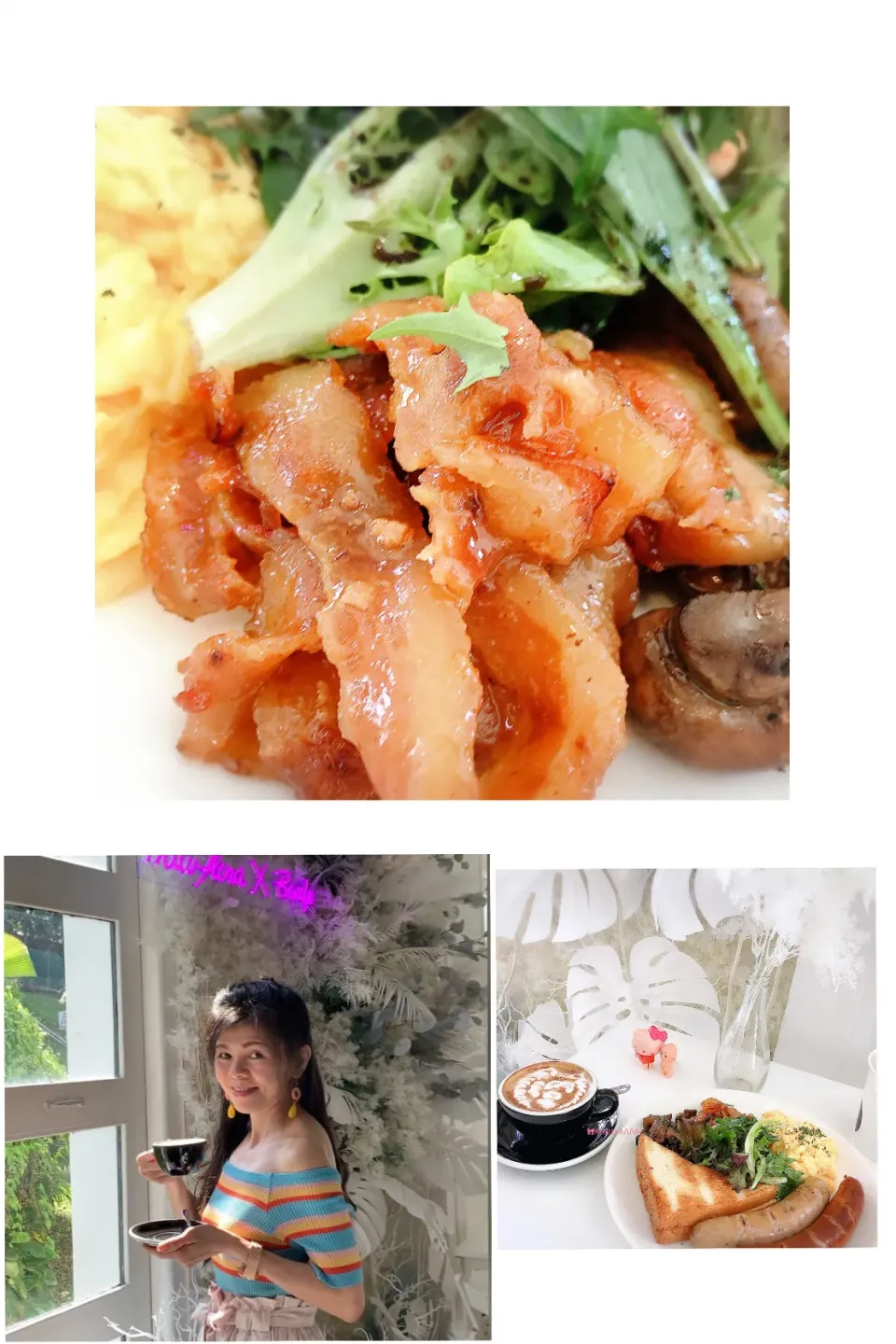 Gula Melaka Latte☕️🍴Italian herb sausage honey bacon 🥓 🍽|🎀Kittyna🌸さん