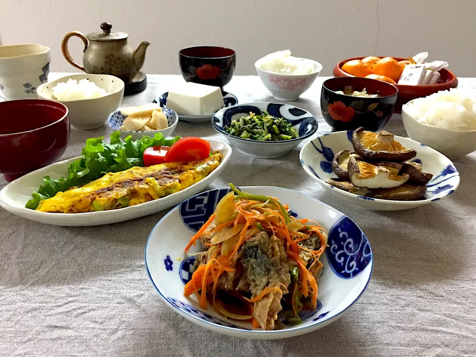 鯖の南蛮漬けメインの晩ご飯|ゆかりさん