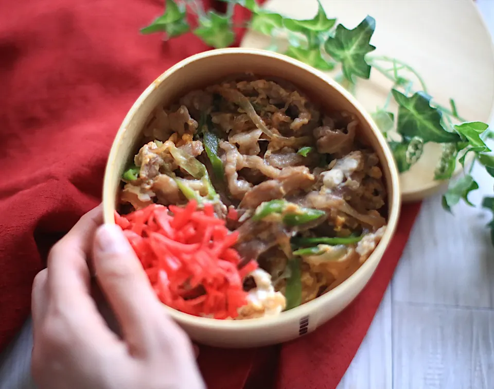 牛肉ネギ玉ねぎだけ！他人丼弁当|ゆいか＊さくママさん