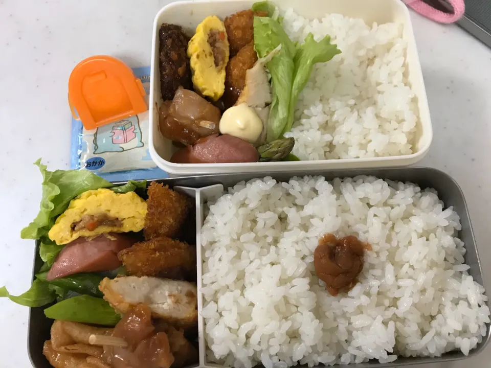 #旦那様と高2娘の軽お弁当|やすあけさん