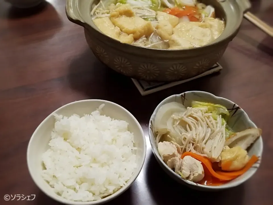 12/15の晩ご飯だよ(*^^*)
★あごだしのお鍋|ソラシェフさん