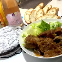 スペアリブ、炊飯器ブラウニー|かめむしさん