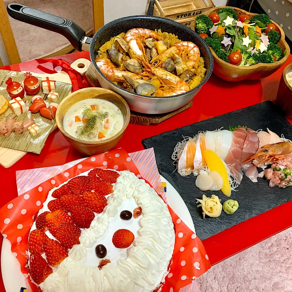 Snapdishの料理写真:クリスマスメニュー🎄|Chihi❁︎.*･ﾟさん