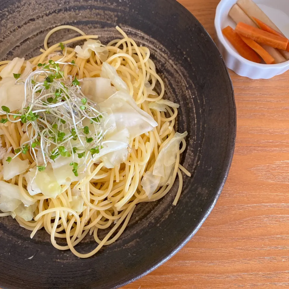 しらすとキャベツの和風パスタ(乂'ω')お昼ご飯|サチャンさん