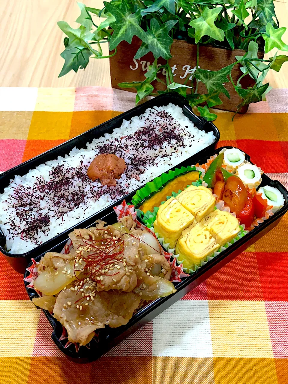 生姜焼き弁当🍱|いとはんさん