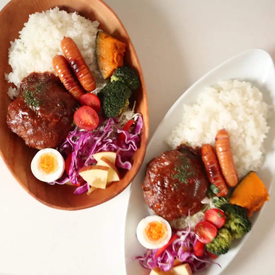 中学生男子冬休み置きランチ2日目🍱ニコニコ煮込みハンバーグゥ〜♬|なかじー。さん