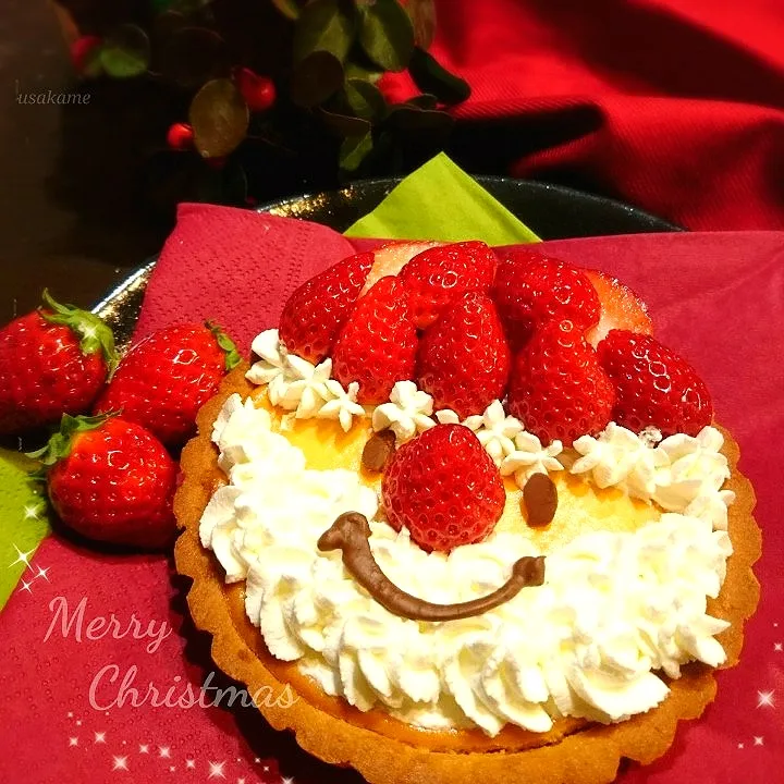 ベイクドチーズケーキ リメイク🎅|うさかめさん