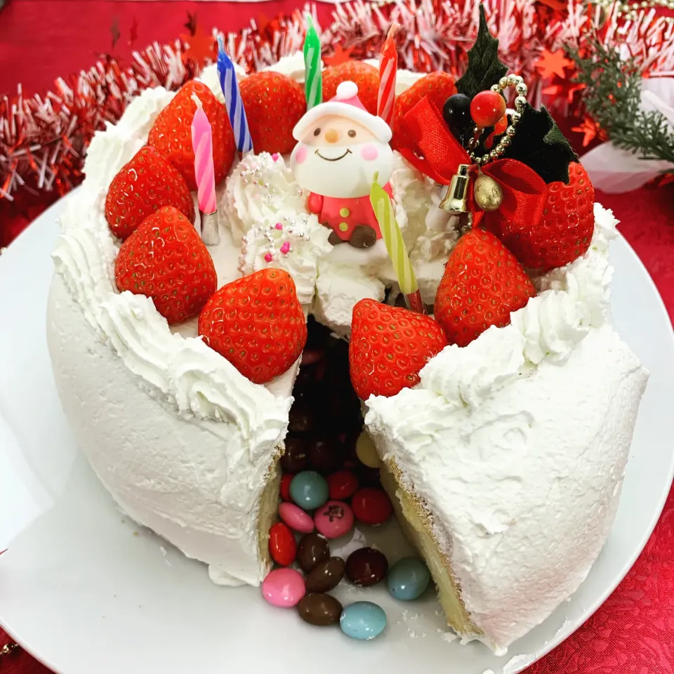 シフォンでじゃらじゃらチョコのクリスマスケーキ|みんなのあねごさん