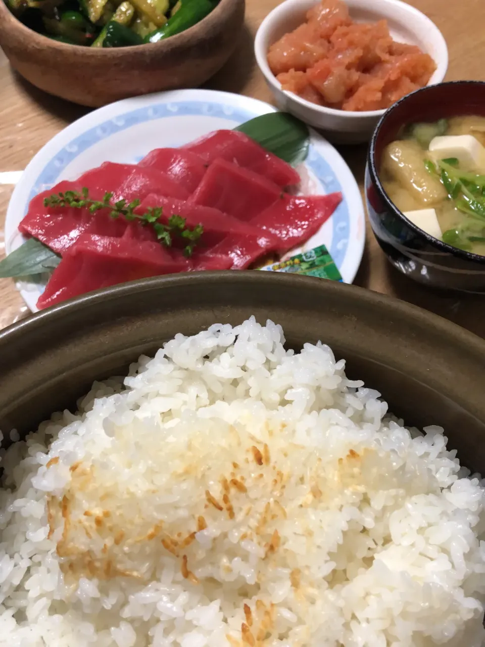 土鍋ごはん  白米のおかず|ミウトおかんさん