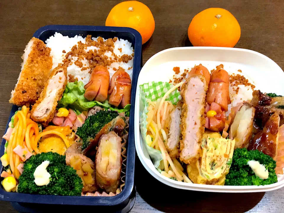 2019.12.26 中学&小学生男子のお弁当🍱|かおたまさん