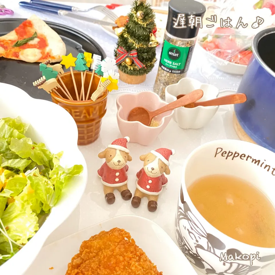 Snapdishの料理写真:遅朝ごはん(2019.12.25)|まこぴ～♪さん