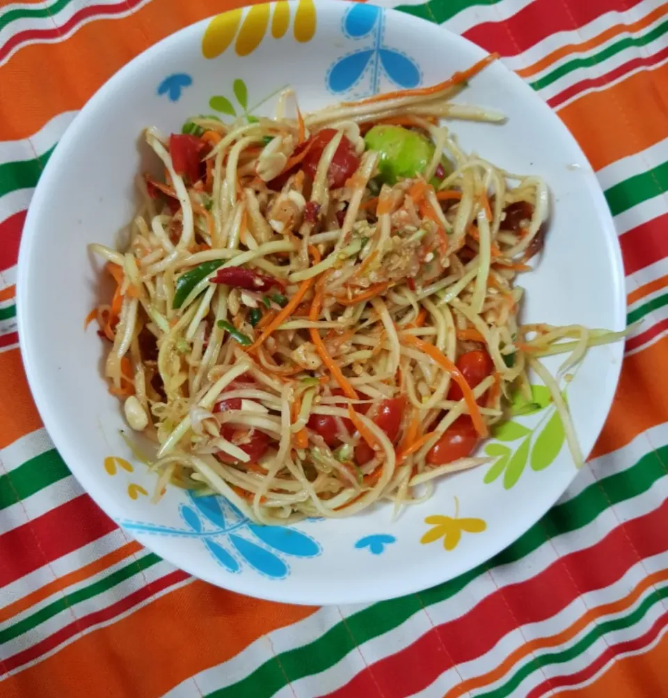 spicy papaya salad|patcookingfeverパットさん