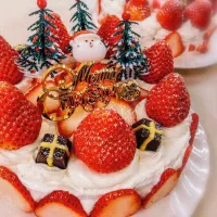 Snapdishの料理写真:少し遅めのクリスマスケーキ|わふももさん