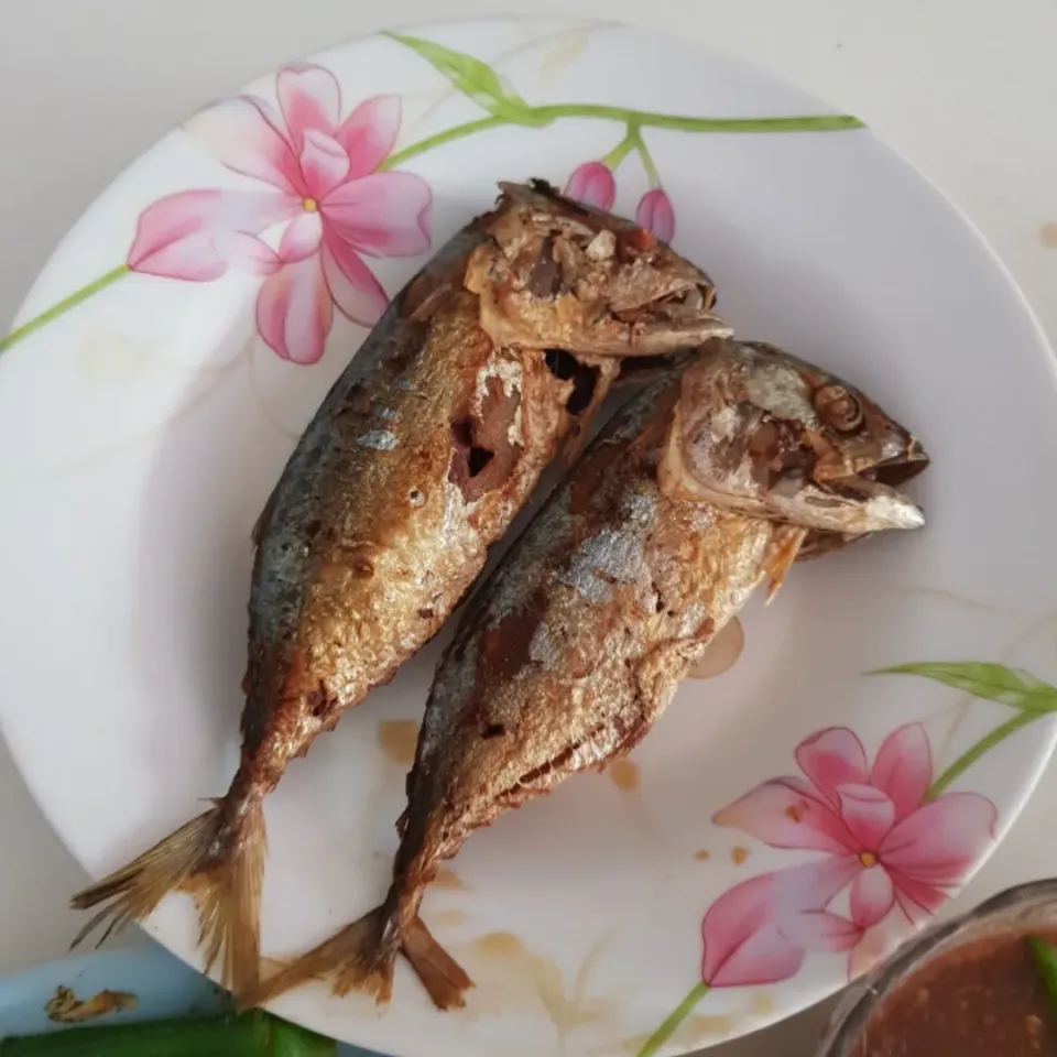 Snapdishの料理写真:fried salted mackerel fish|patcookingfeverパットさん