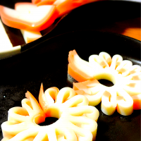 モニター当選の一正のかまぼこで生まれて初めての飾り切り、、次はもっと上手に(*°∀°)=3