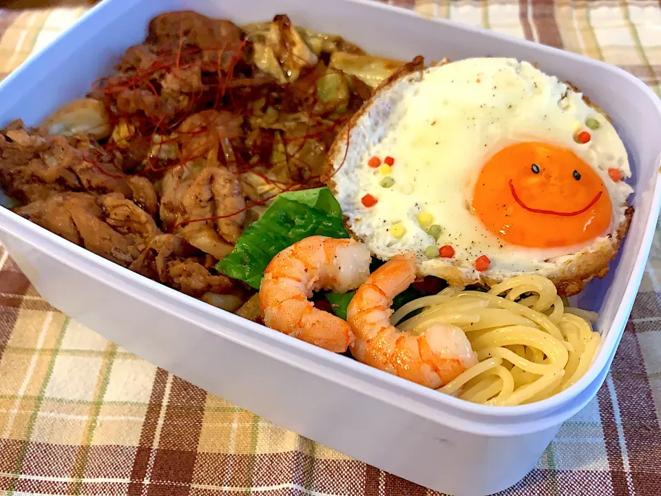 回鍋肉弁当|🍭よっぴさん