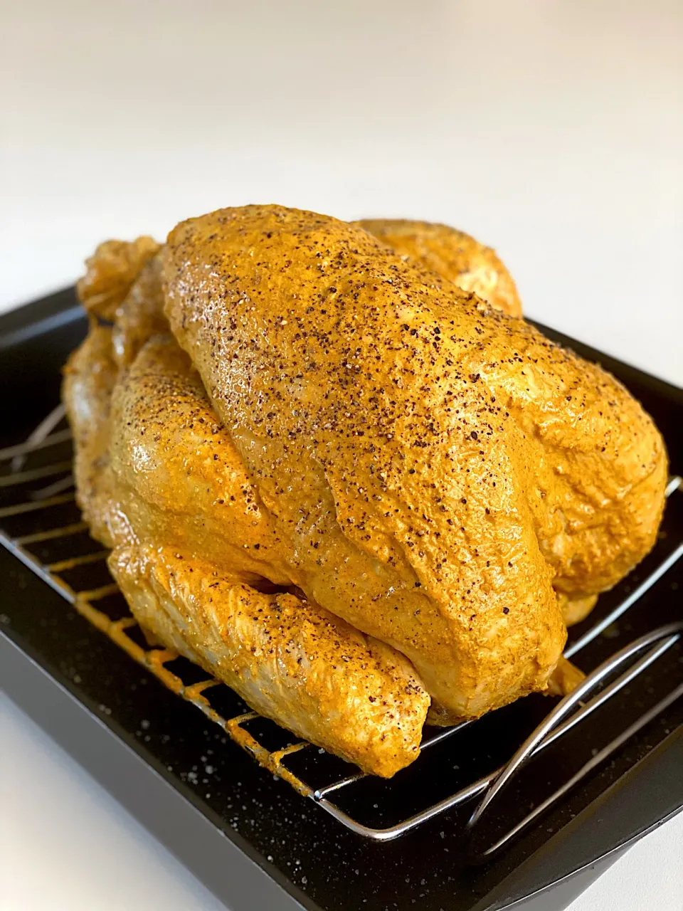 Turkey marinated in yoghurt, curry herbs and spices - ready for the  oven|12Dragonさん