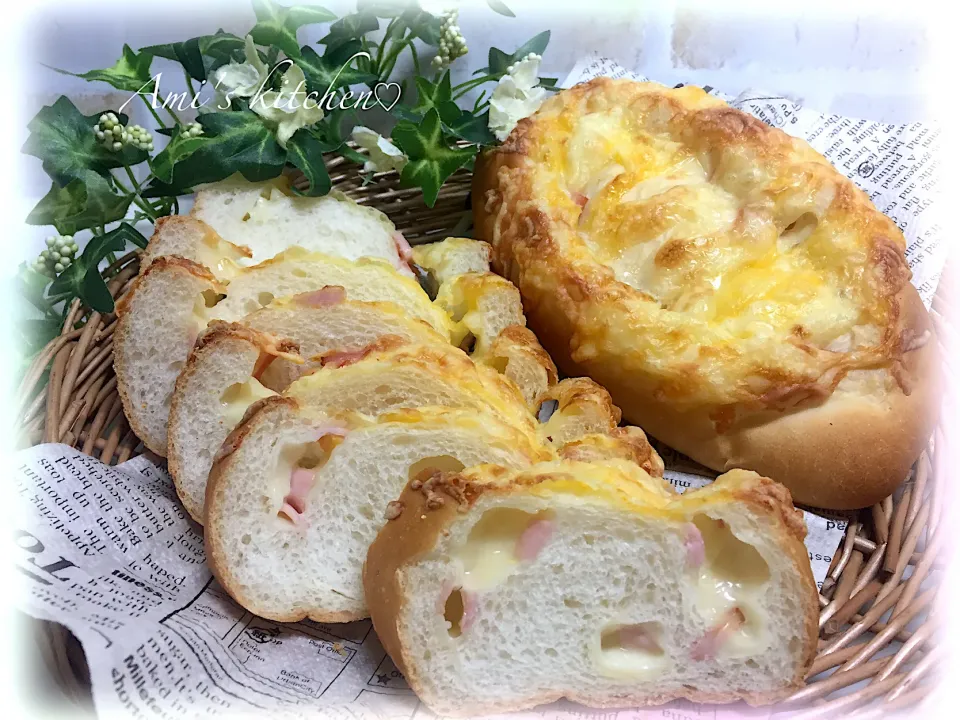 ハムチーズ🧀ソフトフランスパン😊🥖|あみさん