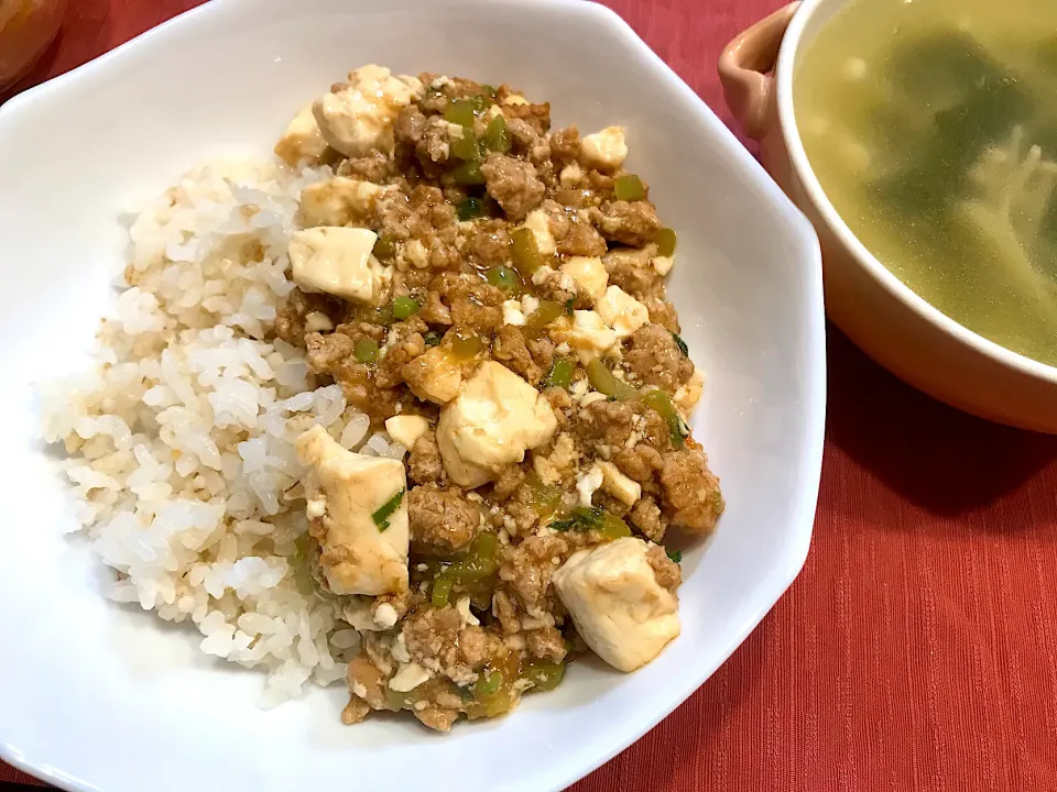 しゃなママさんのレシピで、麻婆豆腐丼☆|やにゃさん