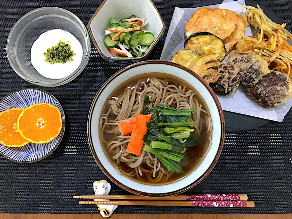 天ぷらそば定食|ゆうかさんさん