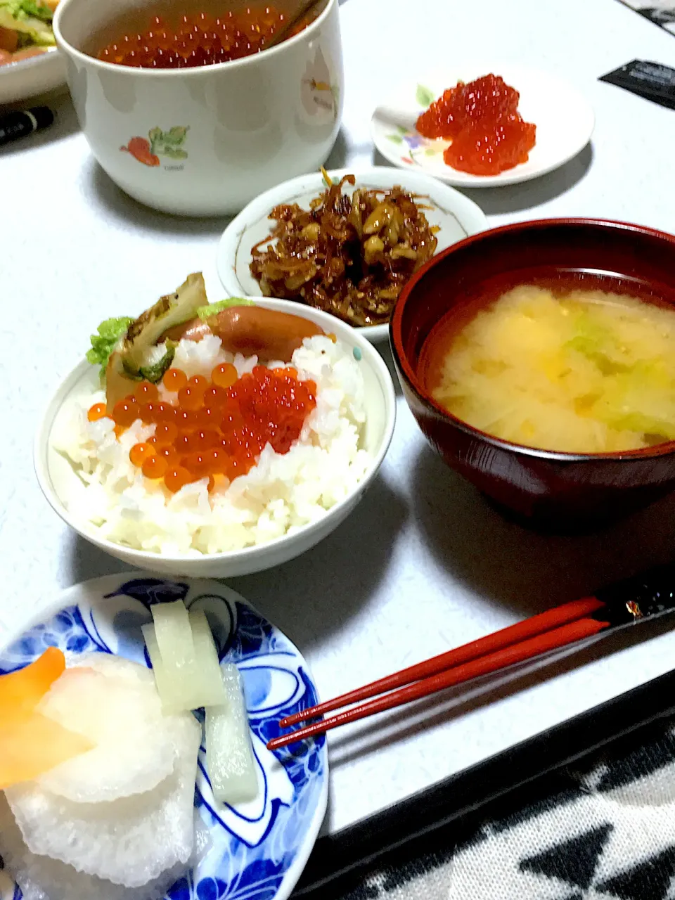 実家ごはん　魚卵祭り|4jemさん